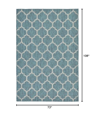 Tapete decorativo Unique Loom Outdoor Trellis 6'1" x 9' miniatura 2