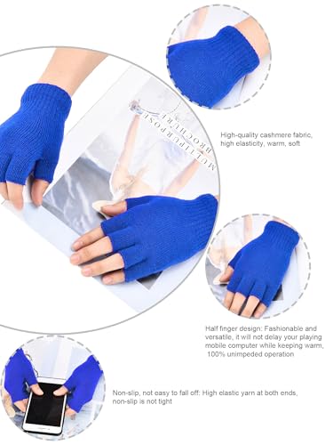 Guantes de punto Bememo azul accesorios de abrigo elásticos pack 4 4