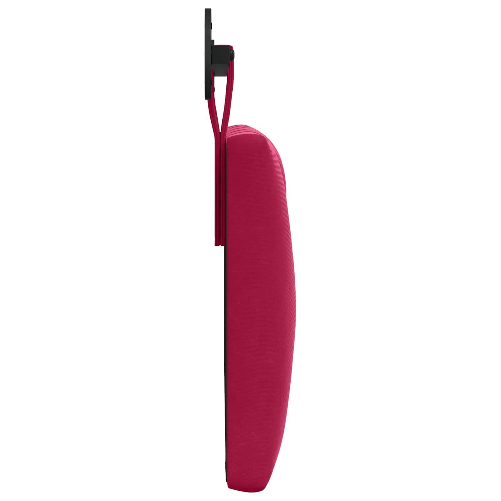 Leasha Tête de Lit Suspendue, Tête de Lit Coussin Murale Bordeaux Velours 90x55x7 cm