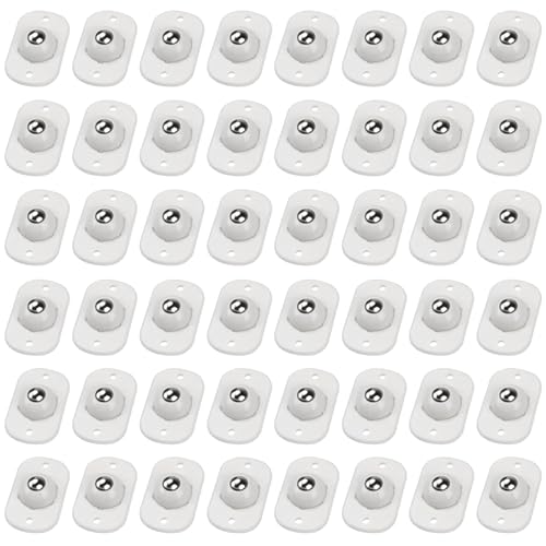 Image of Self Adhesive Caster Wheels, Appliance Rollers Appliance Slider for Kitchen, 360 Swivel Small Casters - Solve Coffee Maker Air Fryer Small Appliances Countertop Sliding (White - 48 Pcs)