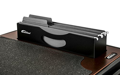 Image of AutoExec AE-FMEF-PI-PM-TAB-21M Efficiency FileMaster Car Desk for Your Vehicle Workstation and Mobile Office, Mahogany with 400 watt Power Inverter, Phone Mount and iPad /Tablet Mount | 400 Watt Power Inverter, Phone Mount, iPad /Tablet Mount, Vehicle Workstation and Mobile Office