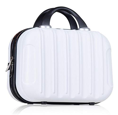 Preisvergleich Produktbild DIIYer-Bu Kulturkoffer Kosmetikkoffer Hartschalenkoffer Handgepäck Schminkkkoffer, Make-up-Organizer, Beauty-Aufbewahrung, Reisen, Beauty-Halterung, Kosmetik-Box 35,56 cm weiß