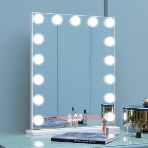 BEAUTME Lighted Vanity Mirror, Led Makeup Mirror, Dressing Tabletop Mirror/Wall Mirror Make Up Mirror with Touch Control