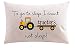 To go to sleep I count tractors Not sheep Cotton Linen Throw pillow cover Cushion Case Holiday Decorative 12"X20" inch (2)