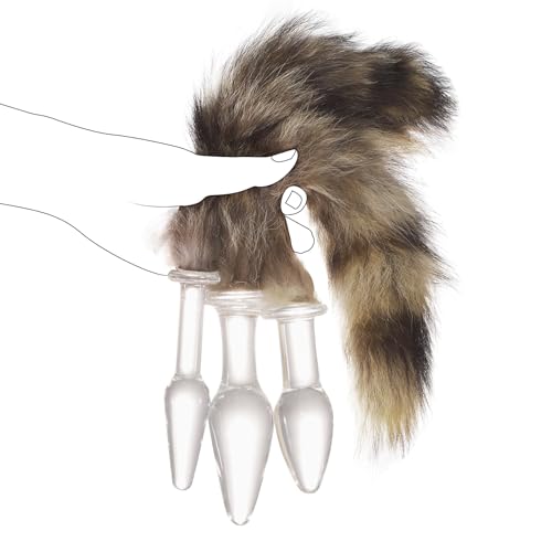 Image of Fox Tail Butt Plug, Glass Anal Sex Toys | for Pet Play, Cosplay, Roleplay, and Kinky Bedroom Fun-the Perfect Anal Training Tool for Beginners and Experienced Users