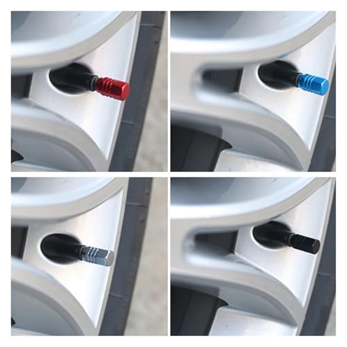 Tapones universales para válvula de rueda de neumático de coche, moto o bicicleta, color azul miniatura 5