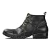 COWSDELLA Herren Retro Schwarz Eisen Stück Designer Chukka Stiefel Schnürung Motorrad Casual Leder Kleid Stiefelette für Männer Mode 6015-3-B US8.5(EU41)