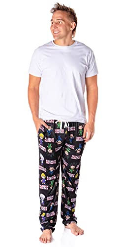Hunter X Hunter Men's Gon Killua Kurapika Leorio Character Adult Lounge Pajama Pants (Large) Black #TOP3
