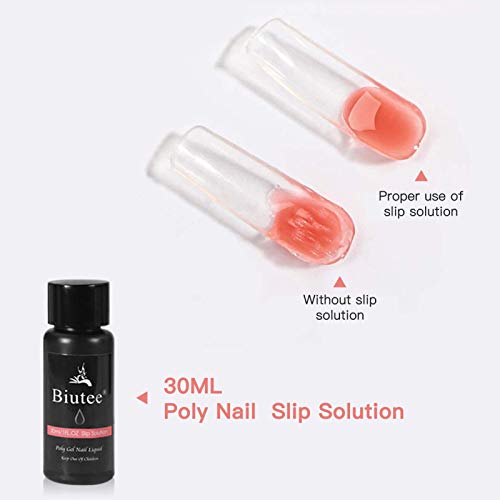 Biutee Nail Extension Gel Kit 2pcs 15ml Poly Gel mit 30ml Slip Solution Top & Base Coat Nail Art Tool Nagel Maniküre… – Bild 5