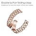 Fintie Metal Band Compatible with Fitbit Versa 2 1 and Lite Edition, Solid Stainless Steel Strap Replacement Wristband Business Bracelet, Rose Gold