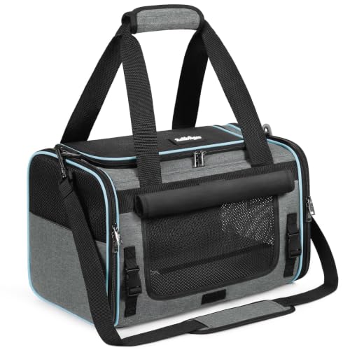 Image of rabbitgoo Cat Carrier Soft with Rollable Flap, Travel Safe for Car Airline
