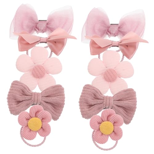 SUPVOX 10Pcs Cute Dog Hair Bows Elastic Bands for Small Dogs Stylish Pet Accessories for Grooming Comfortable Secure Fit for Every Occasion Adorable