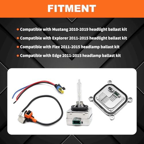 Aspaton Xenon Headlight Ballast Kit with Igniter & D3S Bulb Compatible with Mustang 2010-2019 8A5Z-13C170-A DL3Z-13C170-A 7L7Z-13N021-A by Aspaton - Image 5