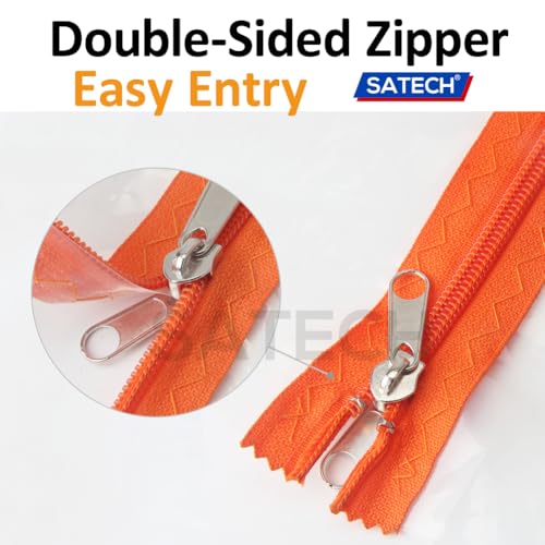 SATECH Plastic Zipper Door Dust Barrier Heavy-Duty Plastic Protector Sheeting with Zipper (Size 4 ft x 7.5 ft) for Construction Renovation Greenhouse DIY Projects (2 Pack) by SATECH - Used condition - Image 4