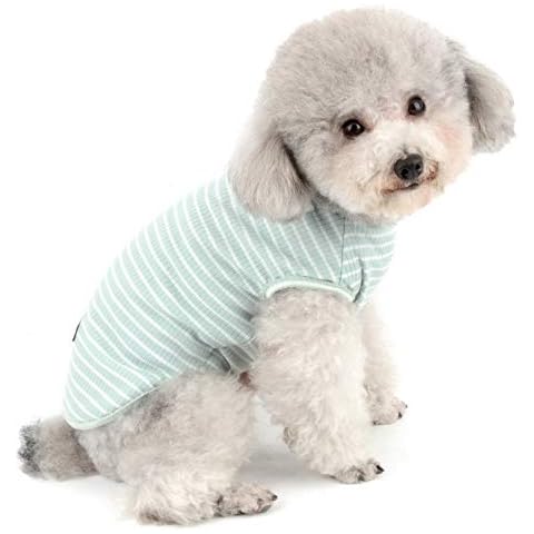 SELMAI Camiseta para Perros Pequeña Rayas Suave Algodón Cover