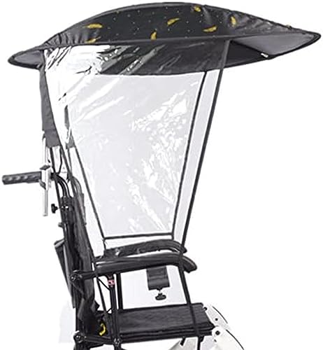 Universal Wheelchair Umbrella Canopy, Portable Sun Shade Rain Cover with Protection for Mobility Scooters and Wheelchairs, All-Weather Accessory