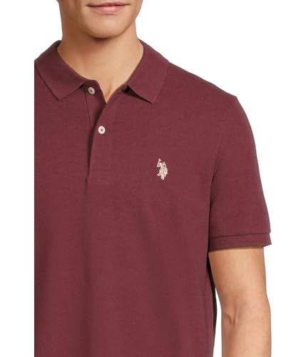 Image of U.S. POLO ASSN. Men Cotton Regular Fit Solid Polo With Small Pony | Two-Button Closure Pique Polo Shirt, Summer Fashion Golf Shirt