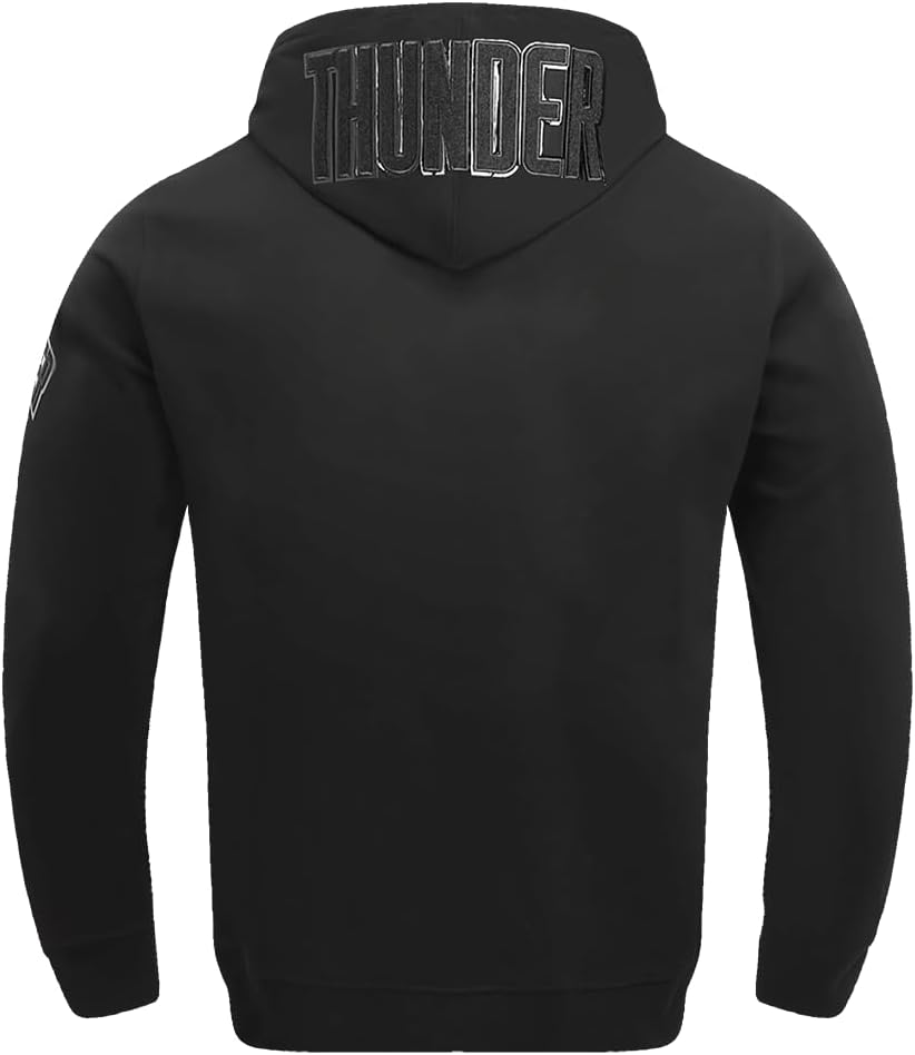Pro Standard Mens NBA Classic Triple Black Pull Over Hoodie - Image 2