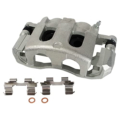 Image of TRQ Front Right Brake Caliper w /Bracket Passenger Side | For 2006-2010 Ford Explorer 2007-2010 Explorer Sport Trac Mercury Mountaineer