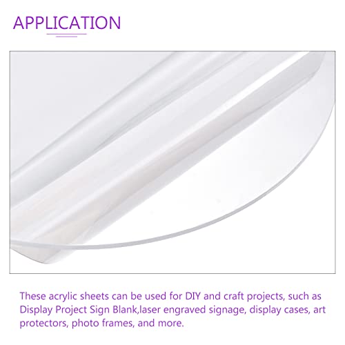 Image of DMiotech 10 inch Diameter 3mm Thick Acrylic Sheet Circle Round Disc PMMA Acrylic Board for Craft DIY Display Project Sign Blank Clear