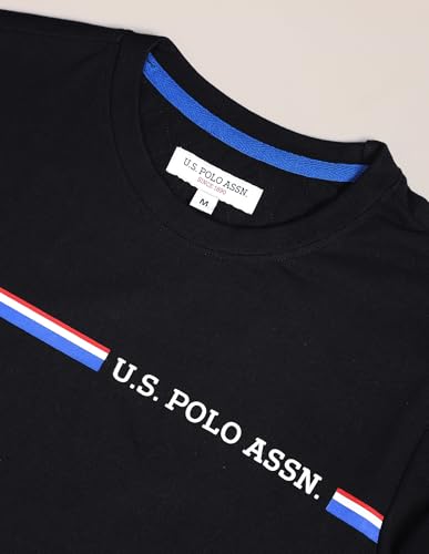 Image of U.S. Polo ASSN. Knitted Cotton T-Shirts for Men - 100% Cotton, Breathable & Comfortable, Half Sleeves Mens Casual T Shirts