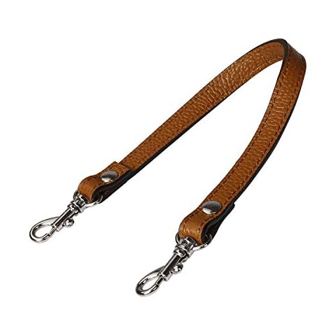SeptCity Womens Septcity Wristlet Keychain Leather Hand Strap With 2 Silver Locks(Brown) Cover