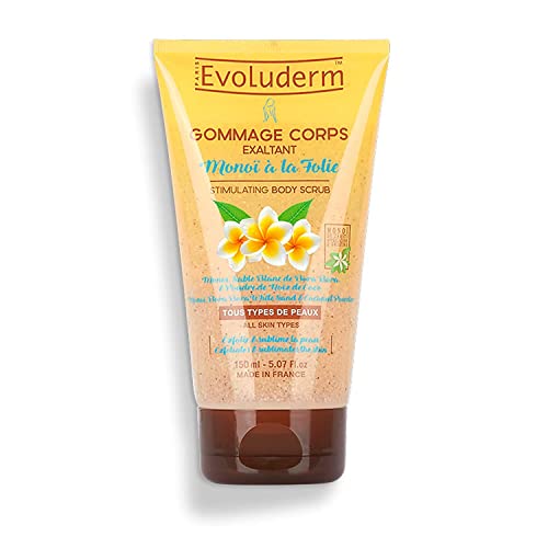 Evoluderm - Gommage Corps Exaltant Monoï à la Folie - 93% d'origine naturelle - 150 ml - Fabrication Française Cover