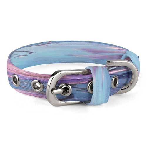 Collar ajustable suave y transpirable para perros con hebilla de seguridad floral 2