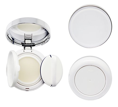 SelfTek Leere Nachfüllbare Pulver Puff Box Air Kissen Container für DIY BB/CC Creme Liquid Foundation mit Spiegel und Schwamm Puff