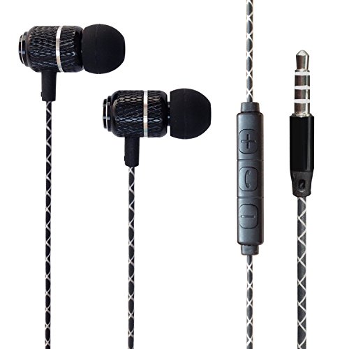 iPro Accessories® For Samsung A14 5g/A04/A04S/A13/A23/M13/M33/M23/A12/S8 Earphones, Wired Bass Stereo In-ear Headphone Earphone Headset Earbuds with Remote and Mic Microphone with 3.5mm Jack (BLACK)