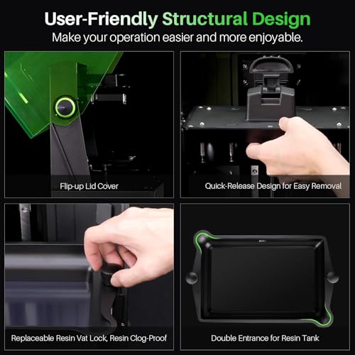 Image of ELEGOO Saturn 4 12K Resin 3D Printer, | 10 inch HD Mono LCD, Smart Automatic Leveling, AI Print Monitoring, Large Printing Volume 8.62 x 4.84 x 8.66 inches