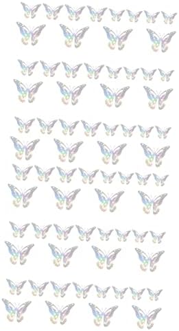 Yardwe 72 Pcs Butterfly Decorative Wall Sticker Metal Stickers Home Decoration Wedding Stickers Paper Flowers Nursery Wall Stickers Paper Flower Wall Decor Decorative Wall Butterflies 3D