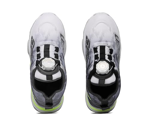 Image of Kids Auto lace-up Shoes with Rotary Dial Lock | Stylish Dual Color Tone| Sturdy Design, Cushioned Insole, Slip Resistant