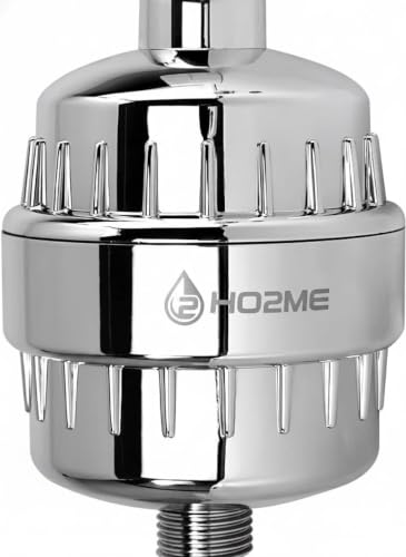 Image of HO2ME Shower Filter for Hard Water | Bathroom Water Softener | 20 Stage Hard Water & Showerhead Filter for Hair & Skin | Suitable for Borewell /Tanker Water (Chrome Finish)