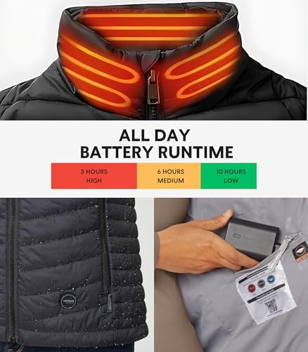 Women's Heated Vest with Battery Included - 4 Warming Zones, Bluetooth App Control, Outdoor Insulated Puffer4