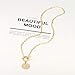 Moon and Star Medallion Pendant Necklace 18k Gold Oval Link Chain Choker Large Celestial Charm Layering Jewelry 20’’