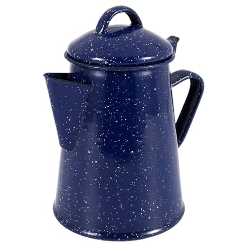 Hopbucan 1.2L éMail CafetièRe à la Main Thé Eau ThéIèRe Vintage DéCor à Ciel éToilé Bleu ThéIèRe Café Outils