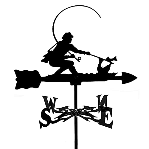 Veleta de viento de metal y decoración rústica para tejado de casa de campo