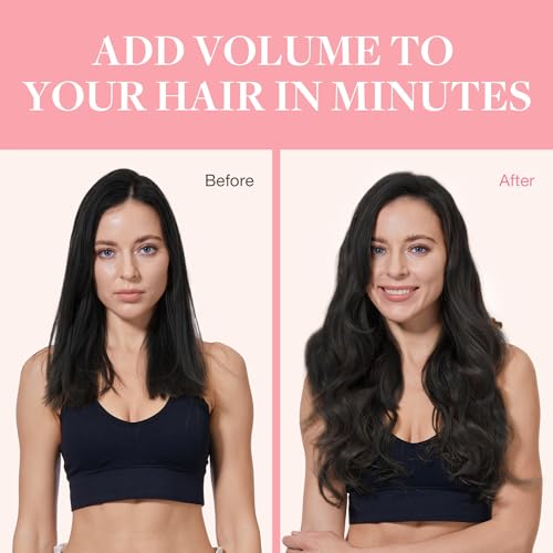 Image of GOO GOO Clip in Hair Extensions Real Human Hair Black Remy Extensions