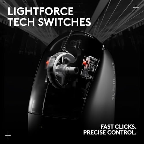 Logitech G PRO X Superlight 2 Wireless Gaming Mouse, 60 g pro-Grade Mouse with 5 programmable Buttons, 44k DPI Sensor, 8 kHz Report Rate, USB-C Charging for PC/Mac - White - 4