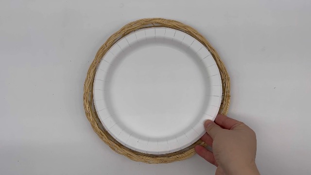 Stock Your Home 10-Inch Bamboo Paper Plate Holder (4 Count) - Heavy Duty Wicker Reusable Natural Charger Plates