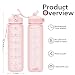 Hyeta 32oz Water Bottles with Straw - Stay Motivated and Hydrated with Convenient Times to Drink Markings, Durable, Leak-proof