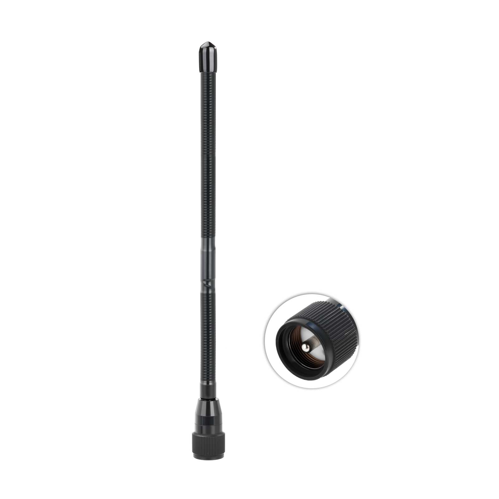Bingfu Antenne CB 27 MHz Fouet Souple avec Connecteur UHF PL259 Mâle, Câble Coaxial RG58 de 5 m et Support de Montage en Acier Inoxydable pour Radio CiBi Mobile Voiture Camion SUV