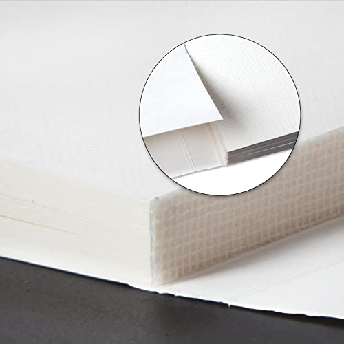 Bloc de papel texturizado prémium de 180 g/m² para óleo y acrílico blanco 4