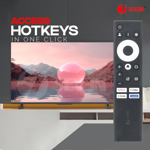 Image of 7SEVEN Compatible with Motorola Google TV Remote Control Suitable for 32HDGQMWSTQ | 55UHDGQMBSGQ | 65UHDGQMBSGQ Models Smart LED QLED 4K FHD Ultra HD Television Without Voice Command