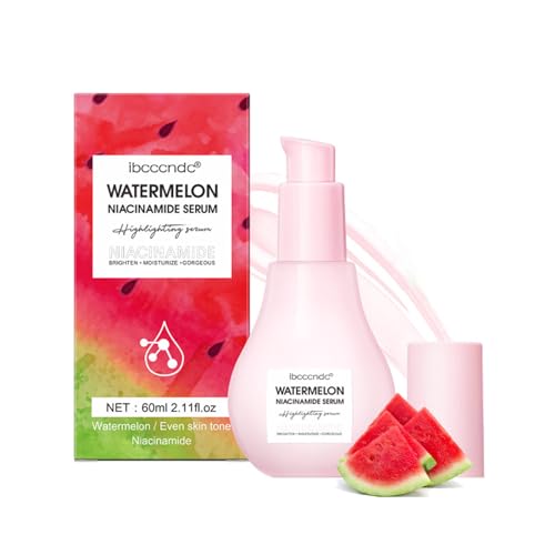 Watermelon Niacinamide Serum Moisturising Glowing Skin Tightens Pores Mixed with Foundation Makeup Primer Cream Watermelon Serum 60ml