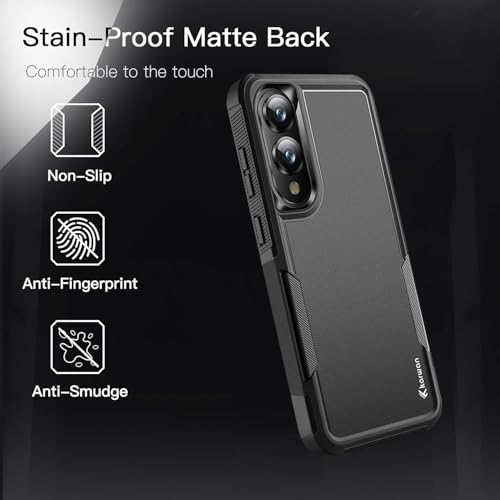 Image of KARWAN? Back Case Cover for Samsung Galaxy S25 Edge Heavy Duty |Dual-Layer Rugged Protection| Shockproof Protection Tough Mobile Phone Cover for Samsung Galaxy S25 Edge [Matte Back] (Black)
