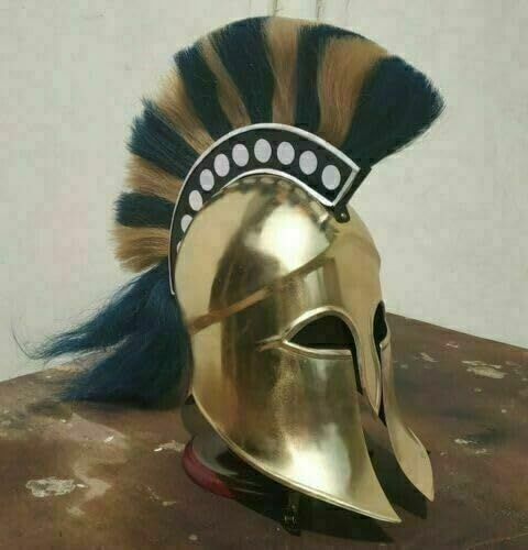 Generic Helmet with Plume Knight Spartan Medieval Greek Armour, Large, As Shown in Image