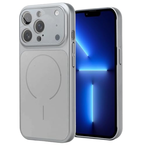 Image of SHINESTAR Premium Luxury Case Compatible with iPhone 13 Pro | Protective Back Cover with Camera Lens Safety | Wireless Charging Support | Slim Fit Durable Design | Enhanced Grip Protection Silver