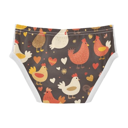 KLL Chicken Black and White Toddler Boy Comfort Training Underwear Breathable Children Undies2